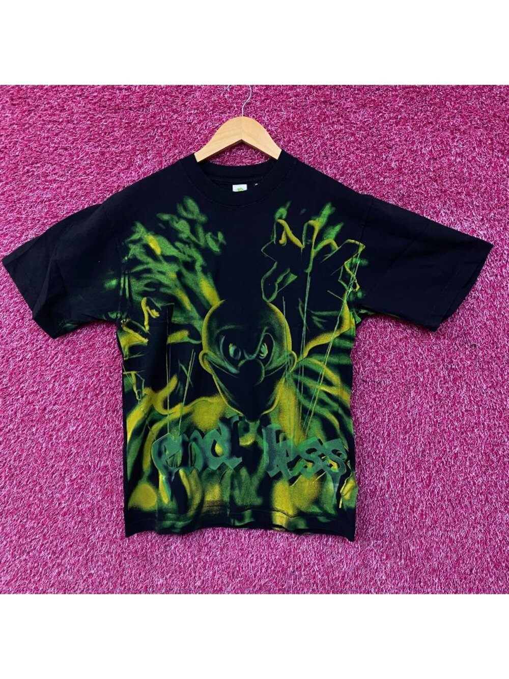 Endless Denim "The Green Clown Puppet Master" Complex T-Shirt Small